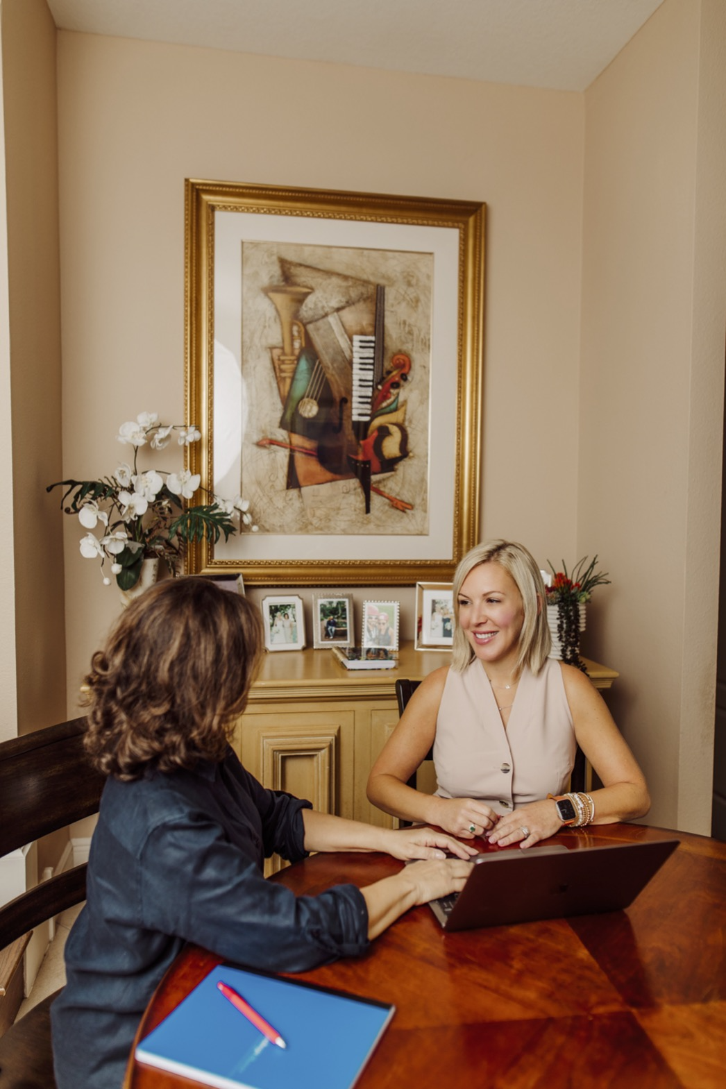 Sharlet Brennan in a client strategy session