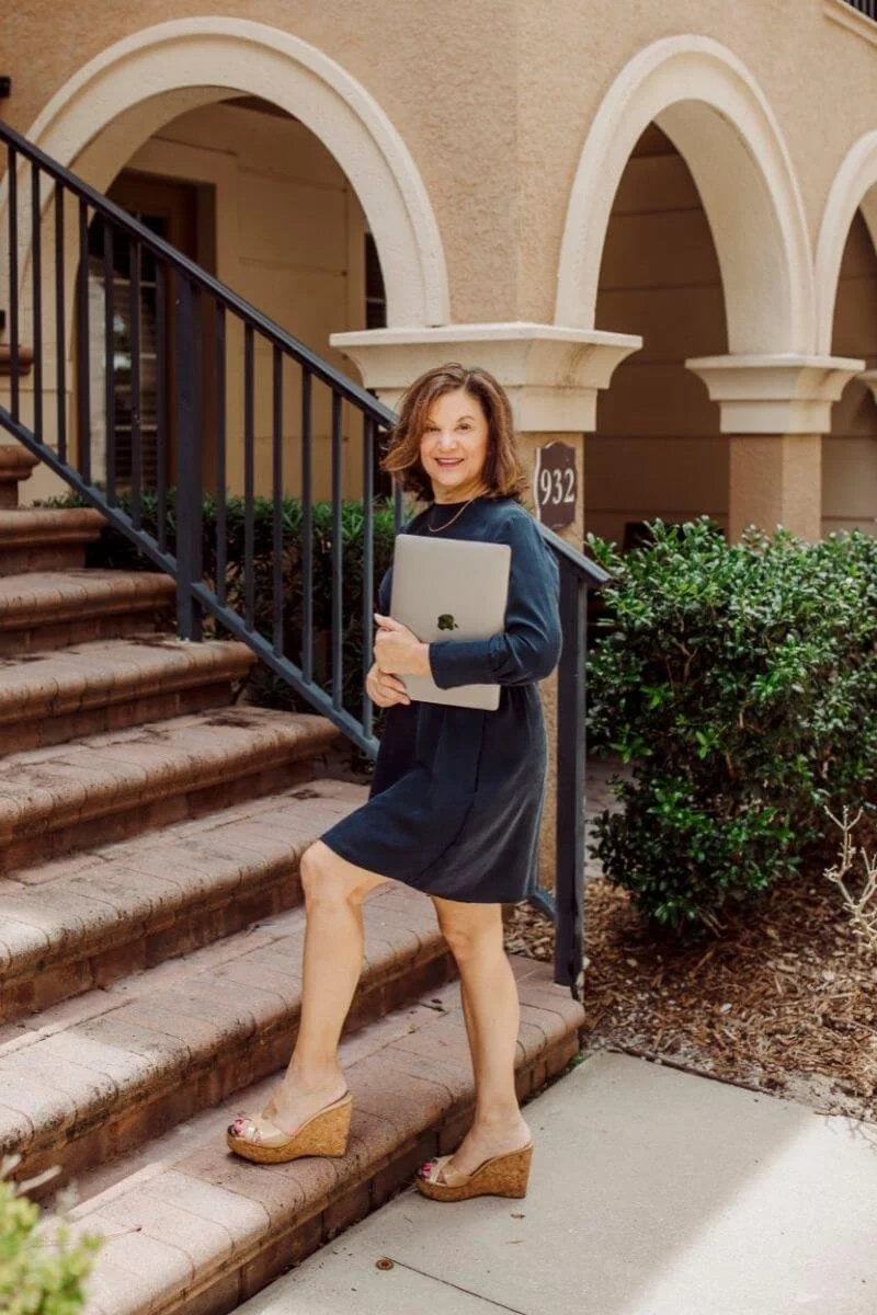 Sharlet Brennan in conversation with a client